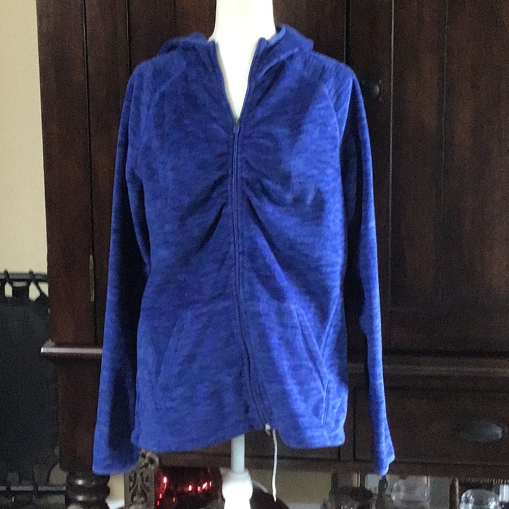 Tek gear size large hooded fleece zip up